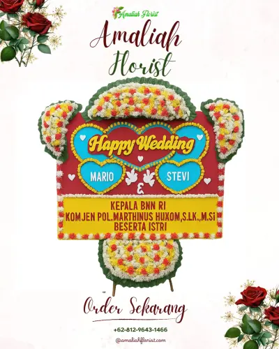 Karangan Papan Bunga Pernikahan di Pejeng Kaja